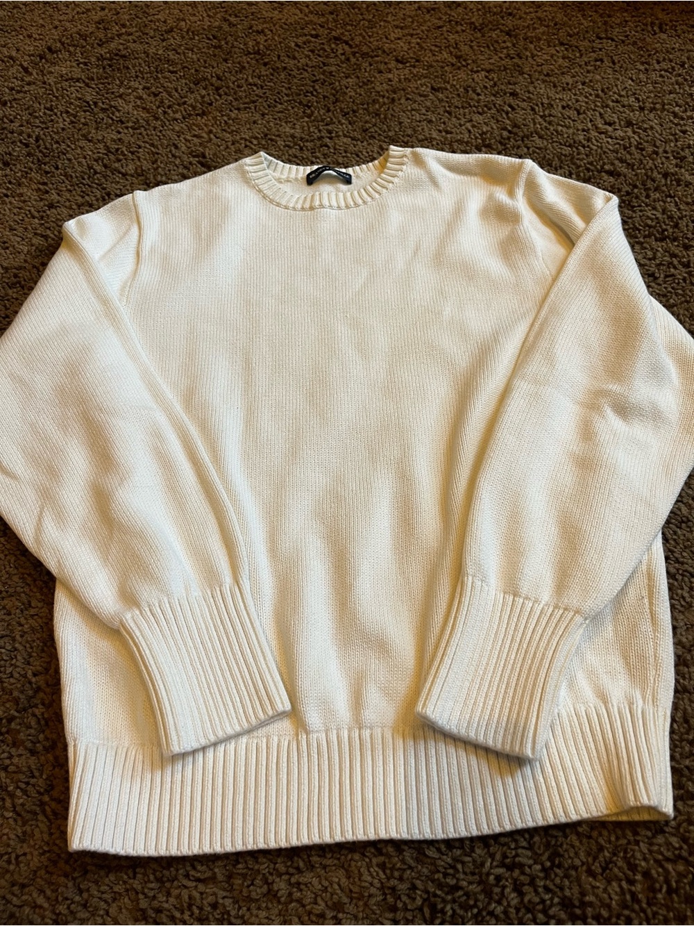 Brandy Melville Cream Crewneck Sweater